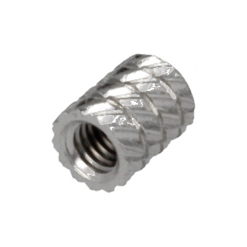 Adaos filetat din alamă nichel M3, lungime 5,9mm, diametru exterior 4,5mm | Electronic-mag.ro | Componente Electronice Adaos filetat din alamă nichel M3, lungime 5,9mm, diametru exterior 4,5mm | Electronic-mag.ro | Componente Electronice