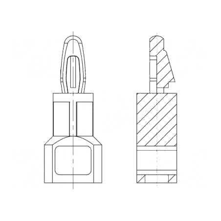 Distanţier PCB din poliamidă 66, lungime 19,1mm, natural, UL94V-2 | Electronic-mag.ro | Componente Electronice