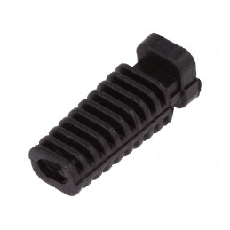Manșon elastomer negru pentru grosime panou max. 3,4mm, lungime 25mm | Electronic-mag.ro | Componente Electronice