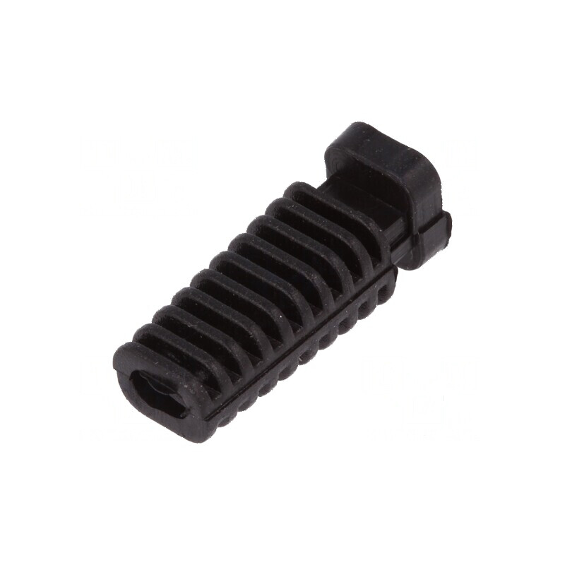 Manșon elastomer negru pentru grosime panou max. 3,4mm, lungime 25mm | Electronic-mag.ro | Componente Electronice