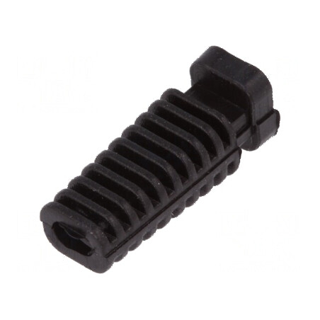 Manșon elastomer negru pentru grosime panou max. 3,4mm, lungime 25mm | Electronic-mag.ro | Componente Electronice