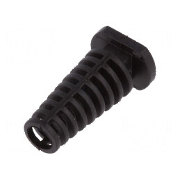 Manşon elastomer negru Øorif 5mm, grosime panou max. 3mm, lungime 25mm | Electronic-mag.ro | Componente Electronice