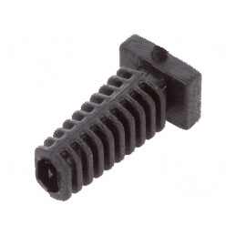 Manșon elastomer negru pentru panou, grosime max. 2,2mm, lungime 25mm | Electronic-mag.ro | Componente Electronice
