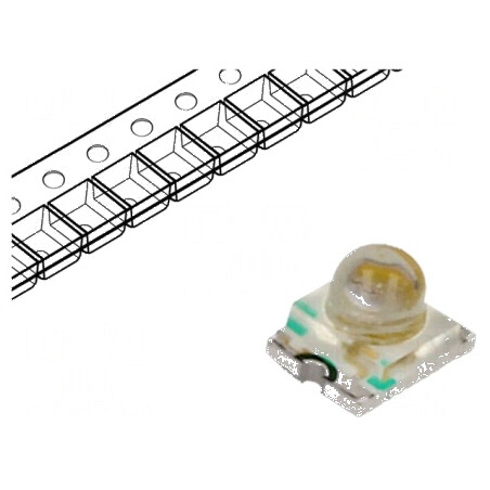 LED SMD 3224 Verde 1900-3000mcd 3,2x2,4x2,4mm 20° 20mA pentru Iluminat | Electronic-mag.ro | Componente Electronice