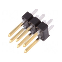 Conector BERGSTIK II tată cu 6 pini drept pentru şiruri pini. | Electronic-mag.ro | Componente Electronice