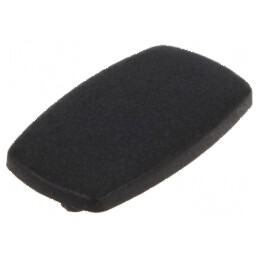 Capac ABS negru oval cu fixare prin apăsare | Electronic-mag.ro | Componente Electronice