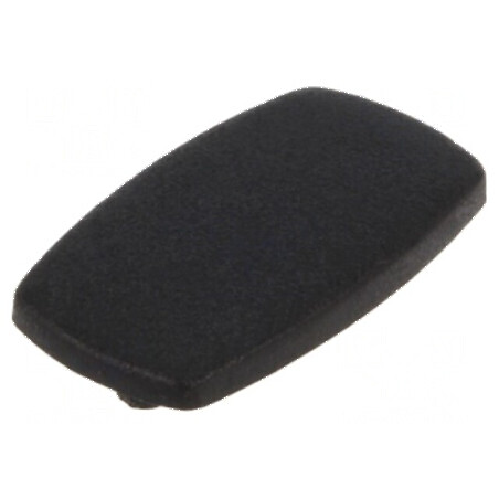 Capac ABS negru oval cu fixare prin apăsare | Electronic-mag.ro | Componente Electronice