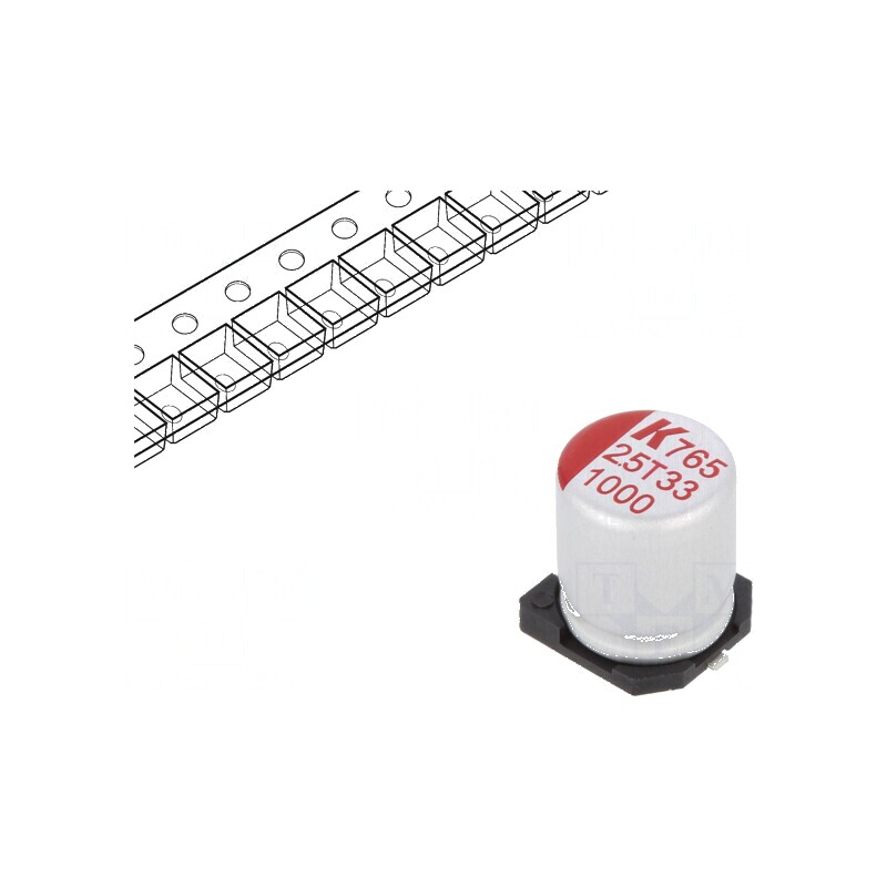 Condensator polimeric low ESR 1000uF 2,5VDC SMD 12mΩ | Electronic-mag.ro | Componente Electronice