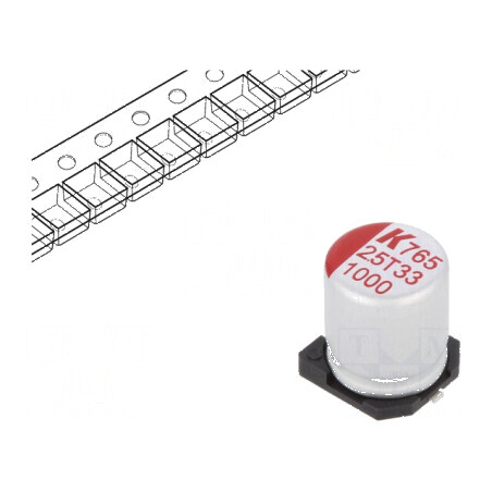 Condensator polimeric low ESR 1000uF 2,5VDC SMD 12mΩ | Electronic-mag.ro | Componente Electronice