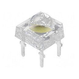 LED Super Flux Alb Cald 7,6x7,6mm 16lm 120° 20mA - Nr. termic: 4 | Electronic-mag.ro | Componente Electronice