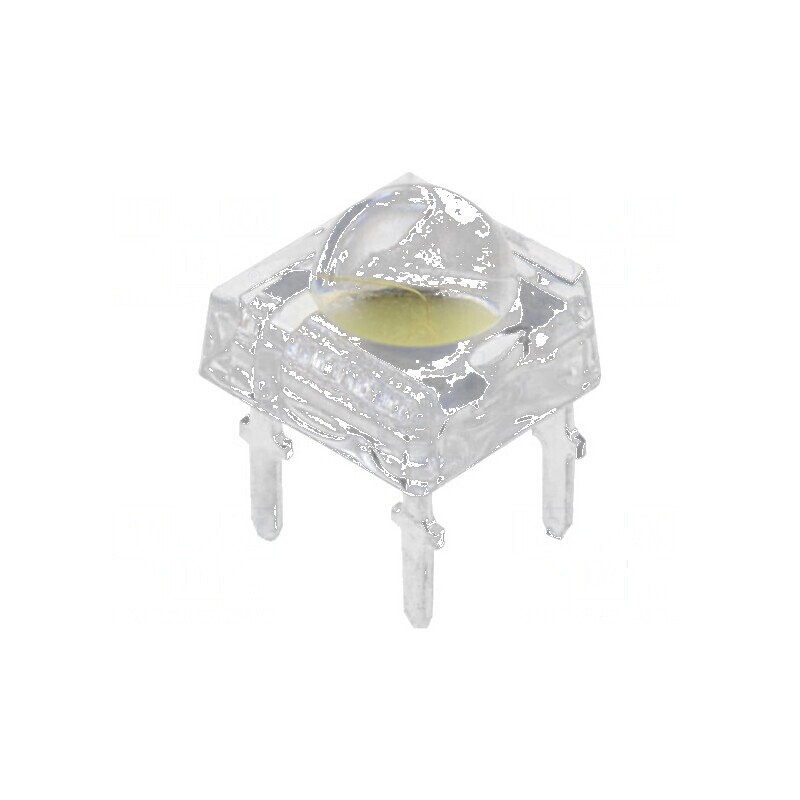 LED Super Flux Alb Cald 7,6x7,6mm 16lm 120° 20mA - Nr. termic: 4 | Electronic-mag.ro | Componente Electronice