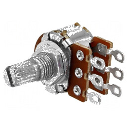 Potenţiometru axial 22kΩ 63mW ±20% pe cablu 6mm, cu o singură tură | Electronic-mag.ro | Componente Electronice