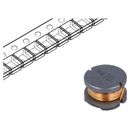 Inductor SMD 47uH 1A ±10% - Q: 15, Ø: 8mm, H: 5mm, 200mΩ | Electronic-mag.ro | Componente Electronice