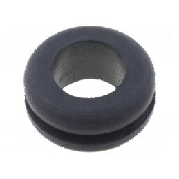 Manşon cauciuc negru Øorif.mont: 11mm Øorif: 9mm, temperatură -30÷90°C | Electronic-mag.ro | Componente Electronice