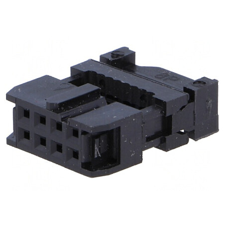 Conector IDC mufă mamă 8 pini cu presare cablu - accesorii electrice | Electronic-mag.ro | Componente Electronice