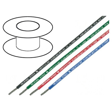 Cablu litat 1x22AWG PVC verde 300V Clasa 5 - 22AWG | Electronic-mag.ro | Componente Electronice