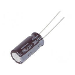Condensator electrolitic low ESR THT 390uF 35VDC Ø10x22mm - componentă electronică de calitate | Electronic-mag.ro | Componente Electronice