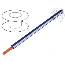 Cablu litat X05V-K 0,5mm² PVC albastru închis-alb 250m | Electronic-mag.ro | Componente Electronice