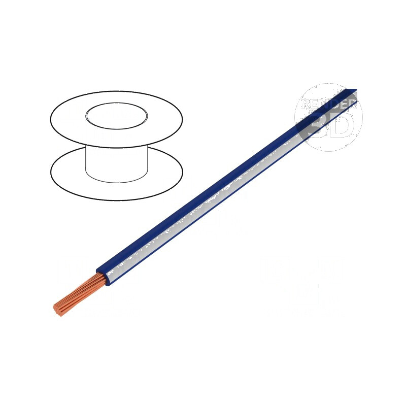 Cablu litat X05V-K 0,5mm² PVC albastru închis-alb 250m | Electronic-mag.ro | Componente Electronice
