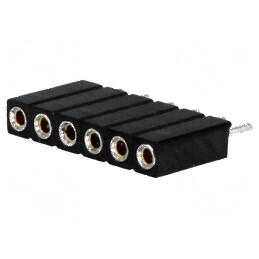 Conector şiruri pini soclu mamă cu 6 contacte întoarse THT | Electronic-mag.ro | Componente Electronice