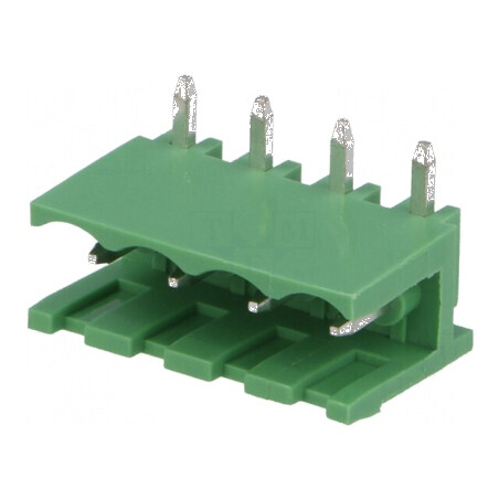 Regletă de conexiuni deconectabilă 5mm, 4 piste, unghi 90° | Electronic-mag.ro | Componente Electronice