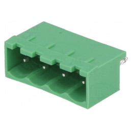 Regletă de conexiuni deconectabilă 5mm cu 4 socluri dreptunghiulare | Electronic-mag.ro | Componente Electronice
