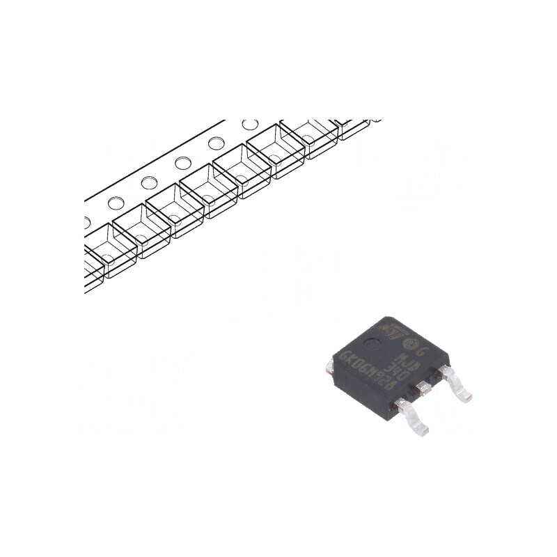 Tranzistor NPN bipolar 300V 0,5A 15W în carcasă DPAK | Electronic-mag.ro | Componente Electronice