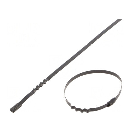 Colier de strângere din oțel inoxidabil AISI 304, dimensiuni L: 200mm, W: 4,6mm | Electronic-mag.ro | Componente Electronice