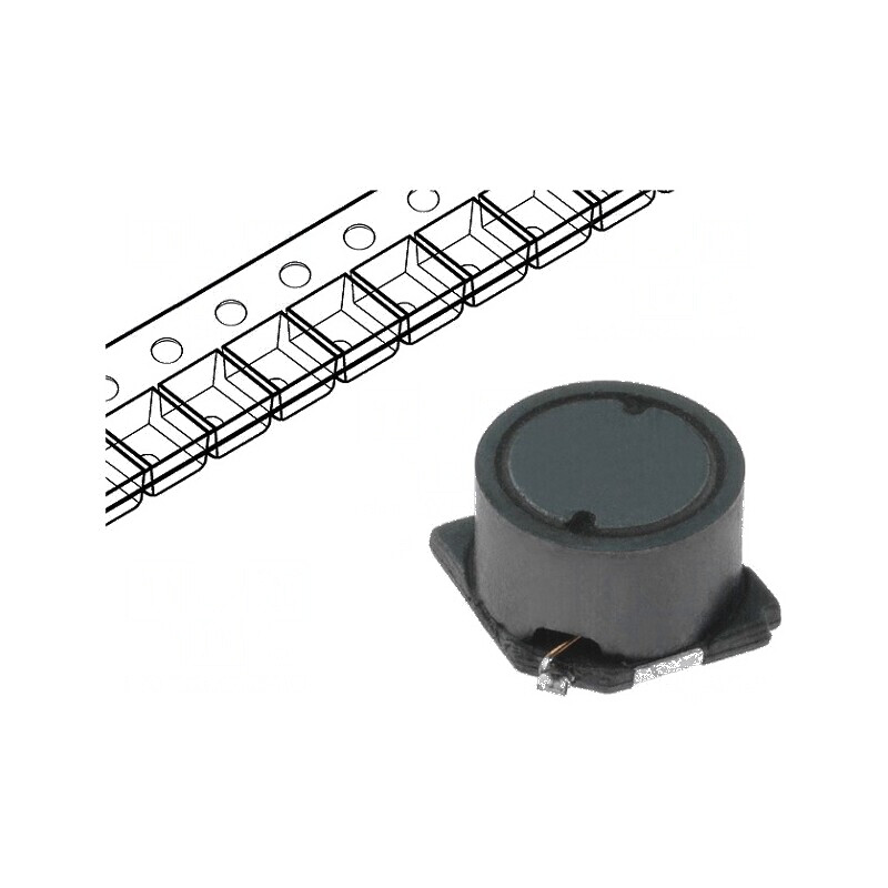Inductor SMD 10uH 1,63A 0,055Ω ±20% 7,6x7,6x5,1mm | Electronic-mag.ro | Componente Electronice