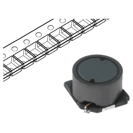 Inductor SMD 10uH 1,63A 0,055Ω ±20% 7,6x7,6x5,1mm | Electronic-mag.ro | Componente Electronice