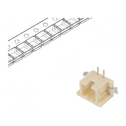 Conector cablu-cablu/PCB soclu tată PIN 2 DF3 Pas 2mm SMT | Electronic-mag.ro | Componente Electronice