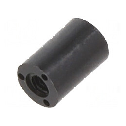 Manşon distanţier cilindric din poliamidă M2, lungime 6mm, diametru exterior 4mm | Electronic-mag.ro | Componente Electronice