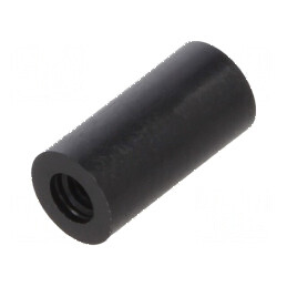 Manşon distanţier cilindric din poliamidă M2,5, 10mm, negru | Electronic-mag.ro | Componente Electronice
