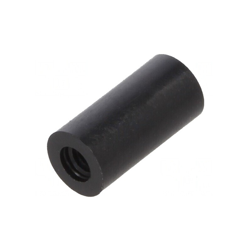 Manşon distanţier cilindric din poliamidă M2,5, 10mm, negru | Electronic-mag.ro | Componente Electronice