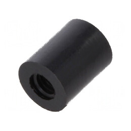 Manşon distanţier cilindric din poliamidă M4, 10mm lungime, 8mm diametru exterior | Electronic-mag.ro | Componente Electronice