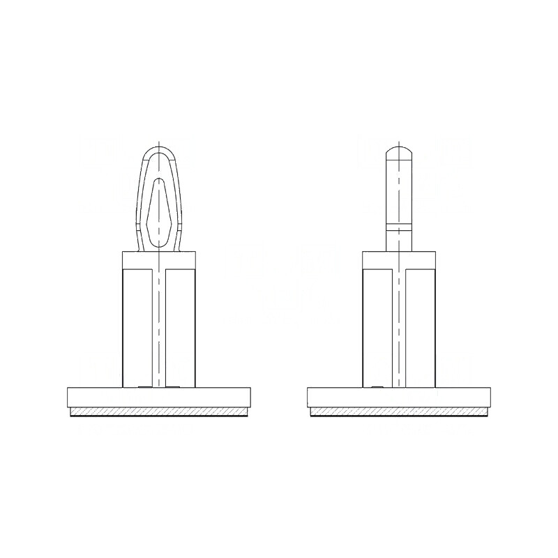 Distanţier autoadeziv din poliamidă 66 pentru PCB, lungime 10mm, tip clichet | Electronic-mag.ro | Componente Electronice