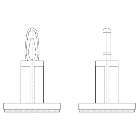 Distanţier autoadeziv din poliamidă 66 pentru PCB, lungime 10mm, tip clichet | Electronic-mag.ro | Componente Electronice