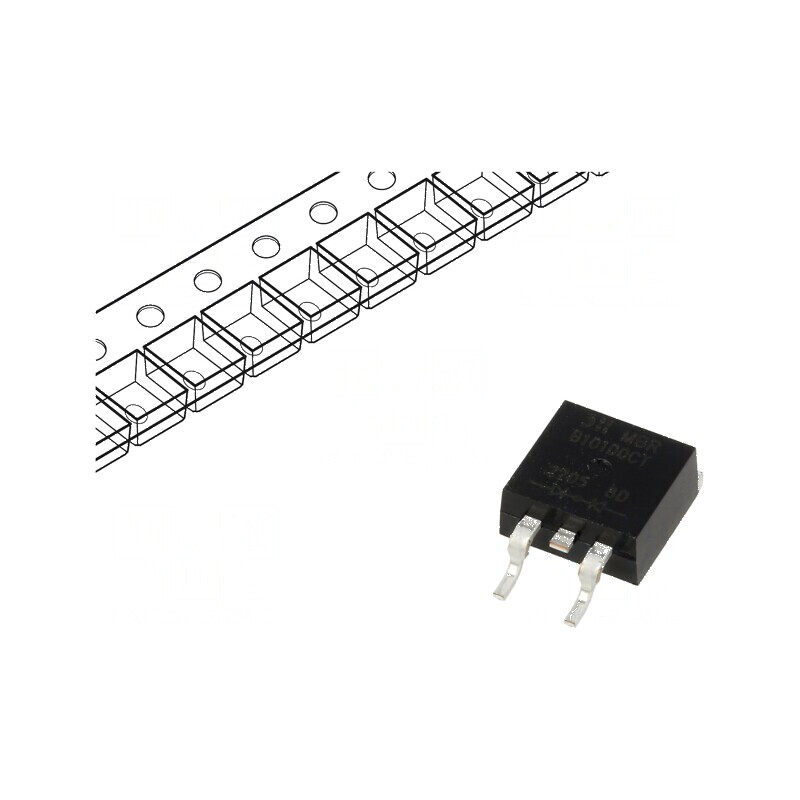 Diodă Schottky SMD 100V 5A x2 TO263AB - Redresor de bandă | Electronic-mag.ro | Componente Electronice