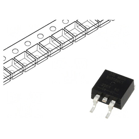 Diodă Schottky SMD 100V 5A x2 TO263AB - Redresor de bandă | Electronic-mag.ro | Componente Electronice