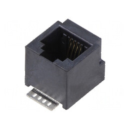 Conector RJ11 soclu 4 pini 6p4c pentru PCB THT | Electronic-mag.ro | Componente Electronice