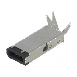 Conector IEEE1394 mufa cablu lipire PIN 6 drept ecranat  | Electronic-mag.ro | Componente Electronice