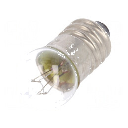 Lampă miniaturală E10 24VDC 100mA Balon sferic 2,4W Ø 11,5mm | Electronic-mag.ro | Componente Electronice