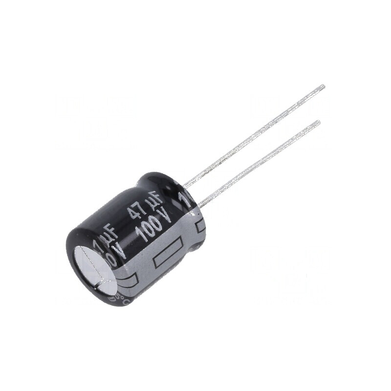 Condensator electrolitic THT 47uF 100VDC Ø10x12,5mm ±20% - Componentă electronică | Electronic-mag.ro | Componente Electronice Condensator electrolitic THT 47uF 100VDC Ø10x12,5mm ±20% - Componentă electronică | Electronic-mag.ro | Componente Electronice