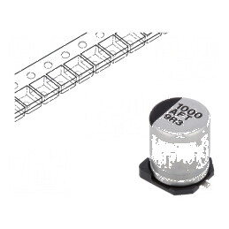 Condensator electrolitic SMD 1000uF 10VDC low ESR Ø8x10,2mm | Electronic-mag.ro | Componente Electronice