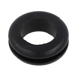 Manşon negru Øorif montare 22mm Øorif 16mm Grosime panou max. 3mm | Electronic-mag.ro | Componente Electronice