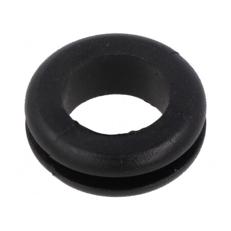 Manşon negru Øorif montare 22mm Øorif 16mm Grosime panou max. 3mm | Electronic-mag.ro | Componente Electronice