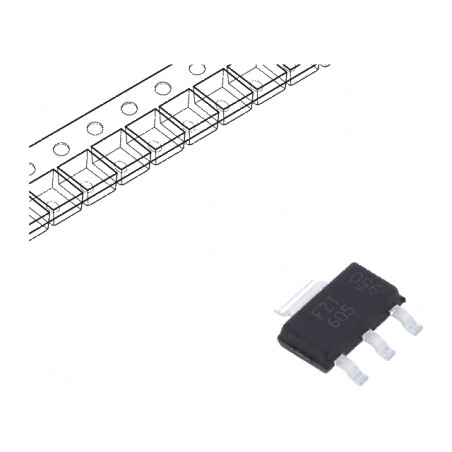 Tranzistor NPN bipolar Darlington 120V 1,5A 1,2W SOT223 pentru circuite electronice | Electronic-mag.ro | Componente Electronice