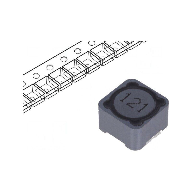 Inductor SMD 120uH 1,6A 250mΩ ±20% 12x12x8mm -40÷125°C | Electronic-mag.ro | Componente Electronice