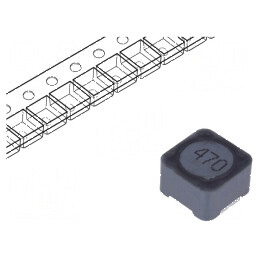 Inductor SMD 47uH 2,5A 100mΩ ±20% 12x12x8mm -40÷125°C | Electronic-mag.ro | Componente Electronice