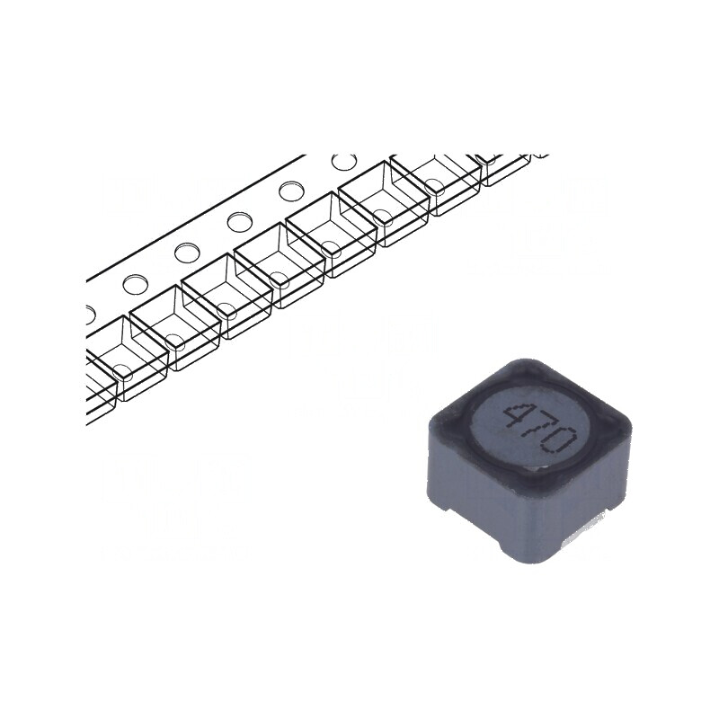 Inductor SMD 47uH 2,5A 100mΩ ±20% 12x12x8mm -40÷125°C | Electronic-mag.ro | Componente Electronice